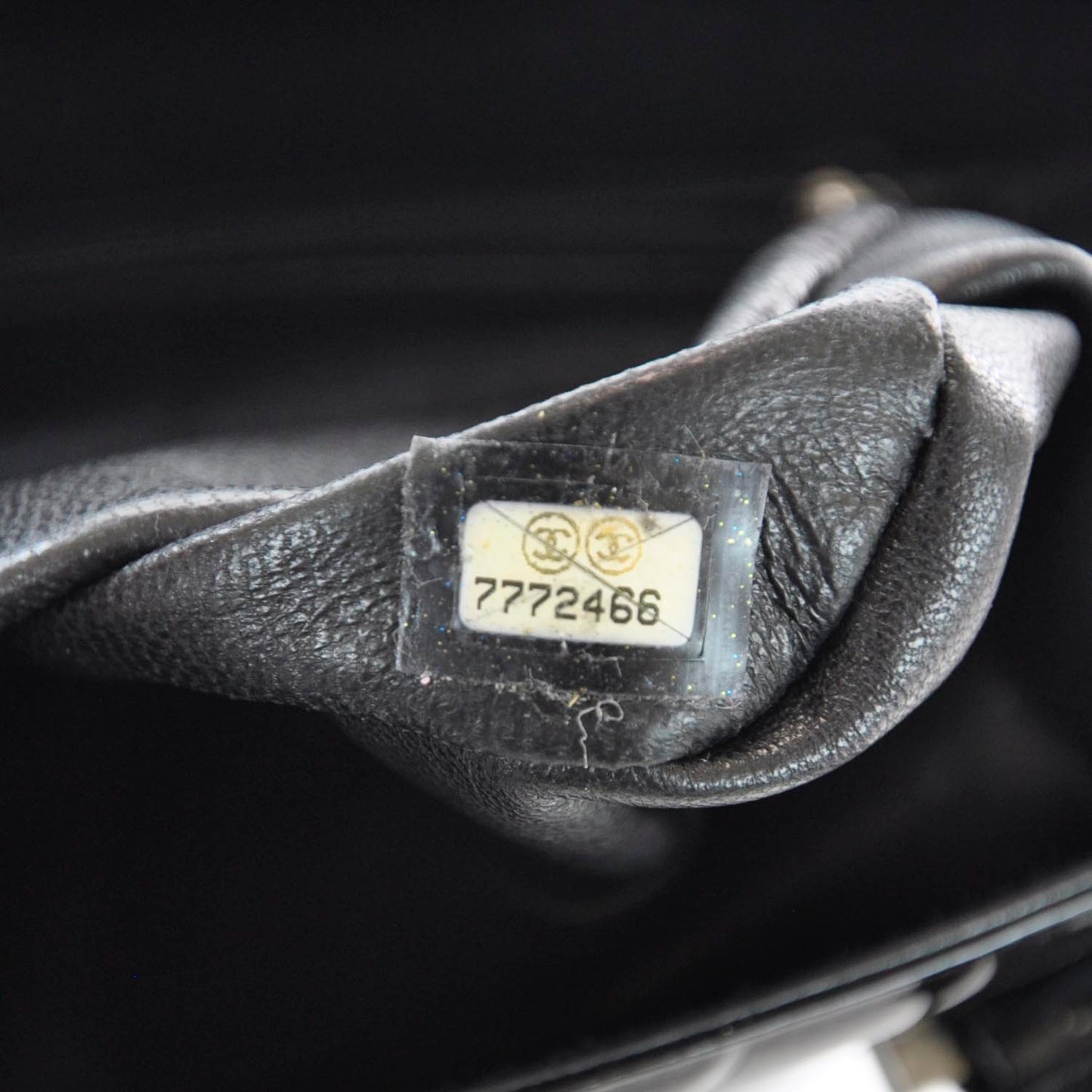 Patent Chocolate Bar Quilted Tote Black