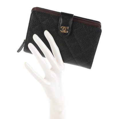 Chanel Caviar Quilted Zipped Pocket Wallet Black 2 of 8