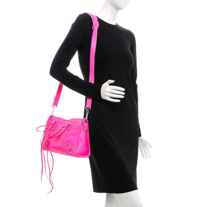 Balenciaga Agneau Classic Silver Hardware S City Rose Fluo 2 of 8
