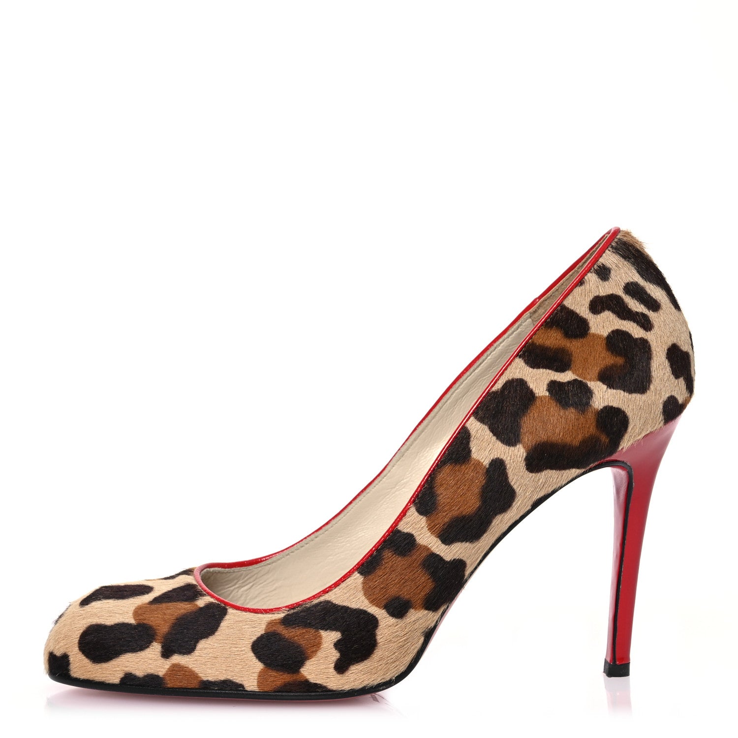 Christian Louboutin Pony Hair Leopard Print Miss Allen 100 Pumps 38 1 of 10