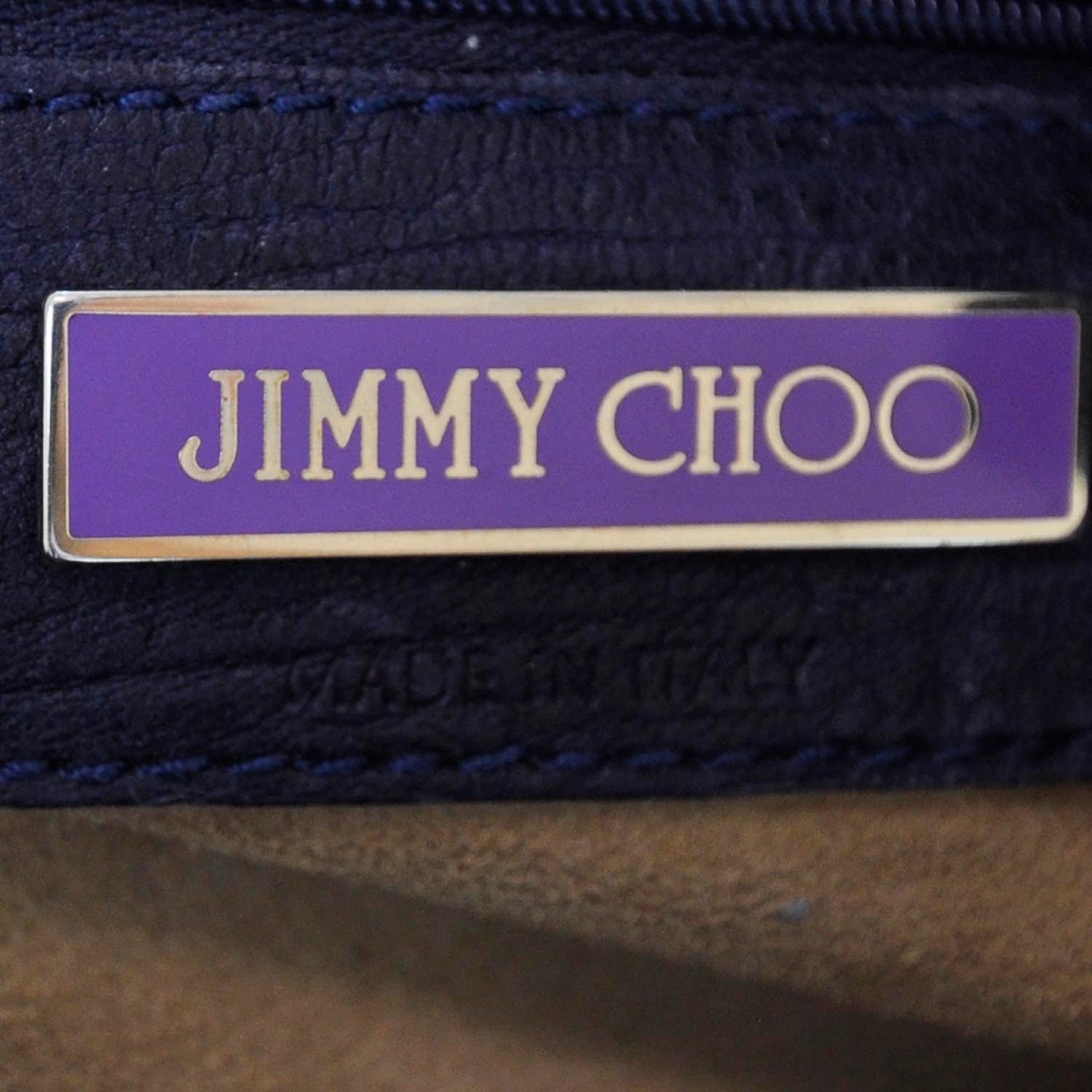 Jimmy Choo Drummed Leather Riki Blue 9 of 10