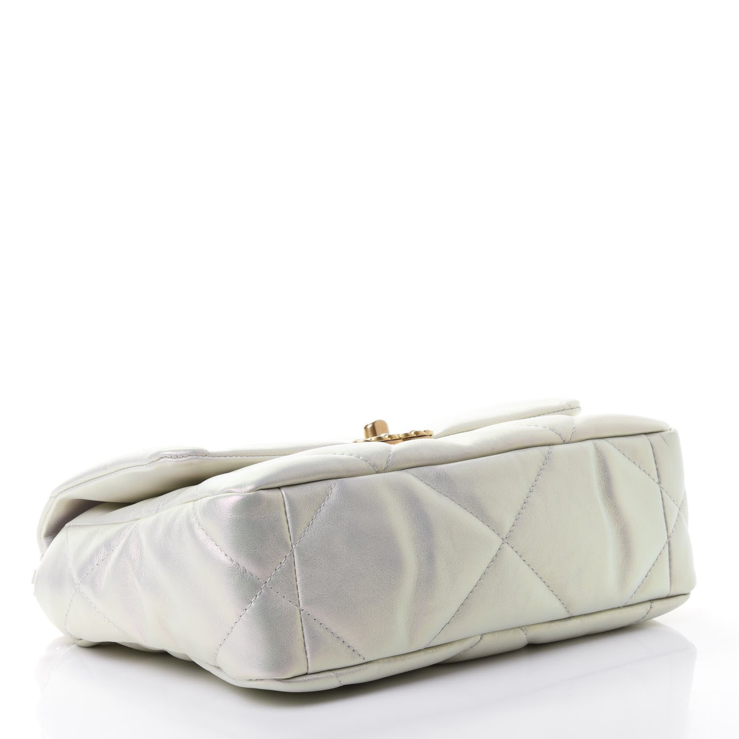 Chanel Iridescent Calfskin Quilted Medium Chanel 19 Flap White 3 of 4