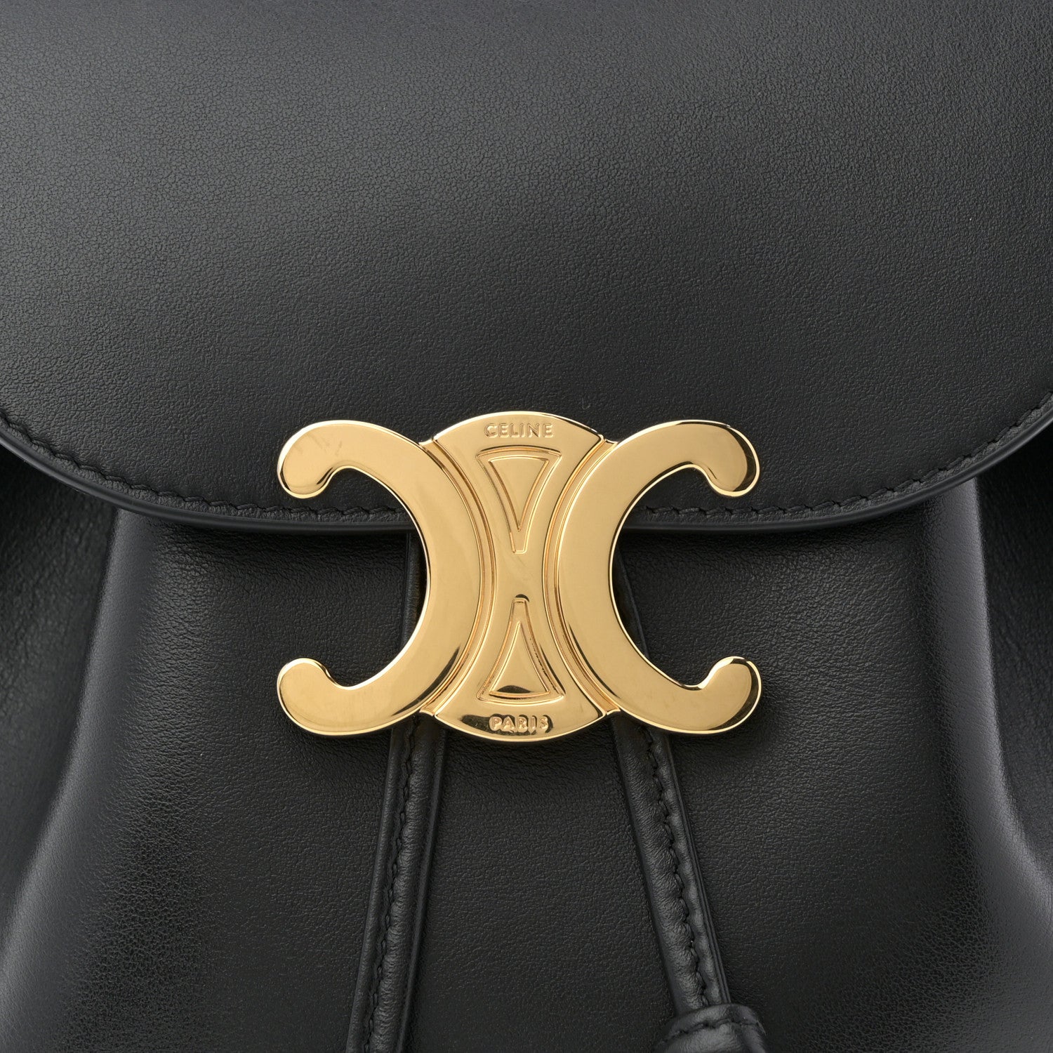 Celine Triomphe Calfskin Bonnie Backpack Black 9 of 11