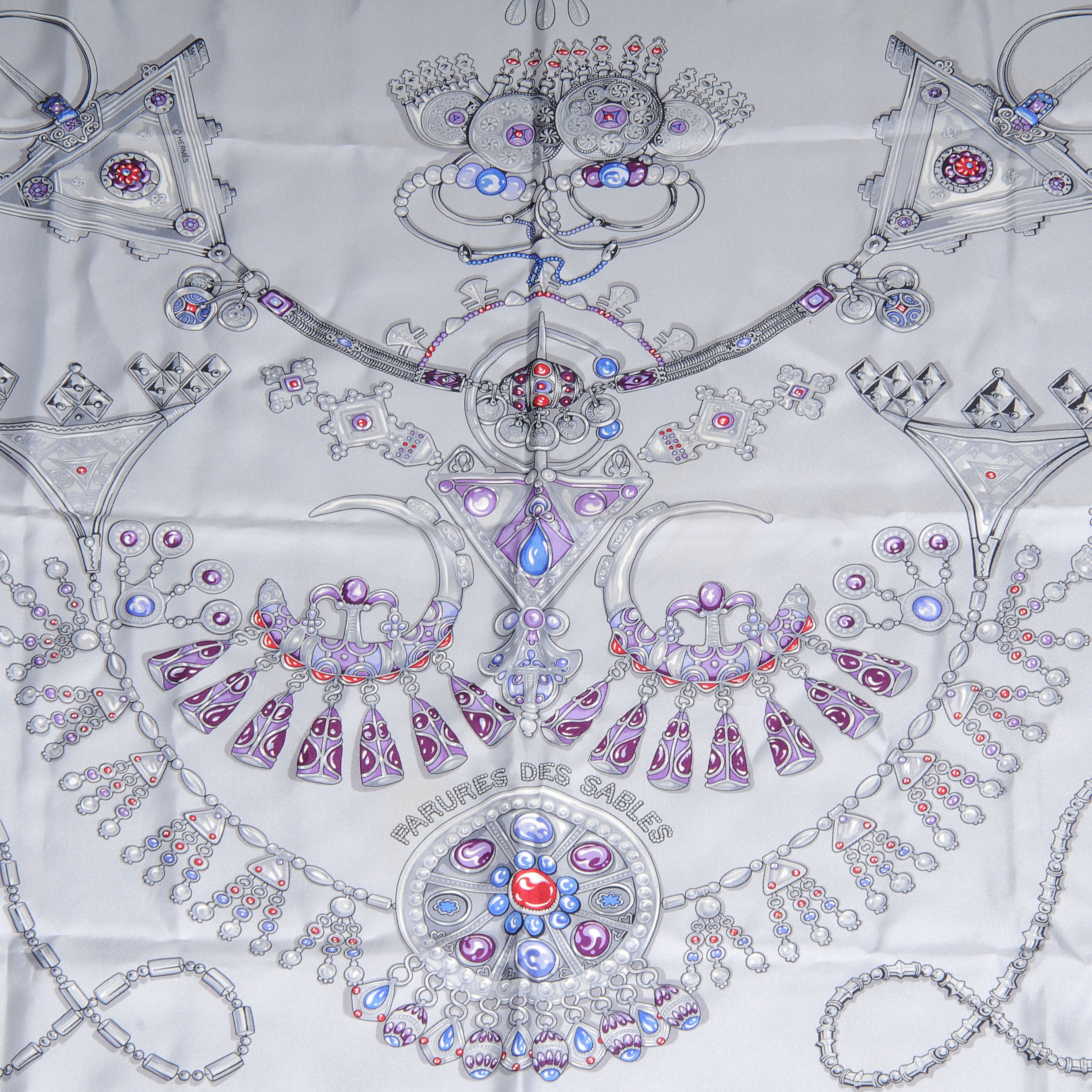 Hermes Silk Parures Des Sables Scarf 90 51362 – FASHIONPHILE