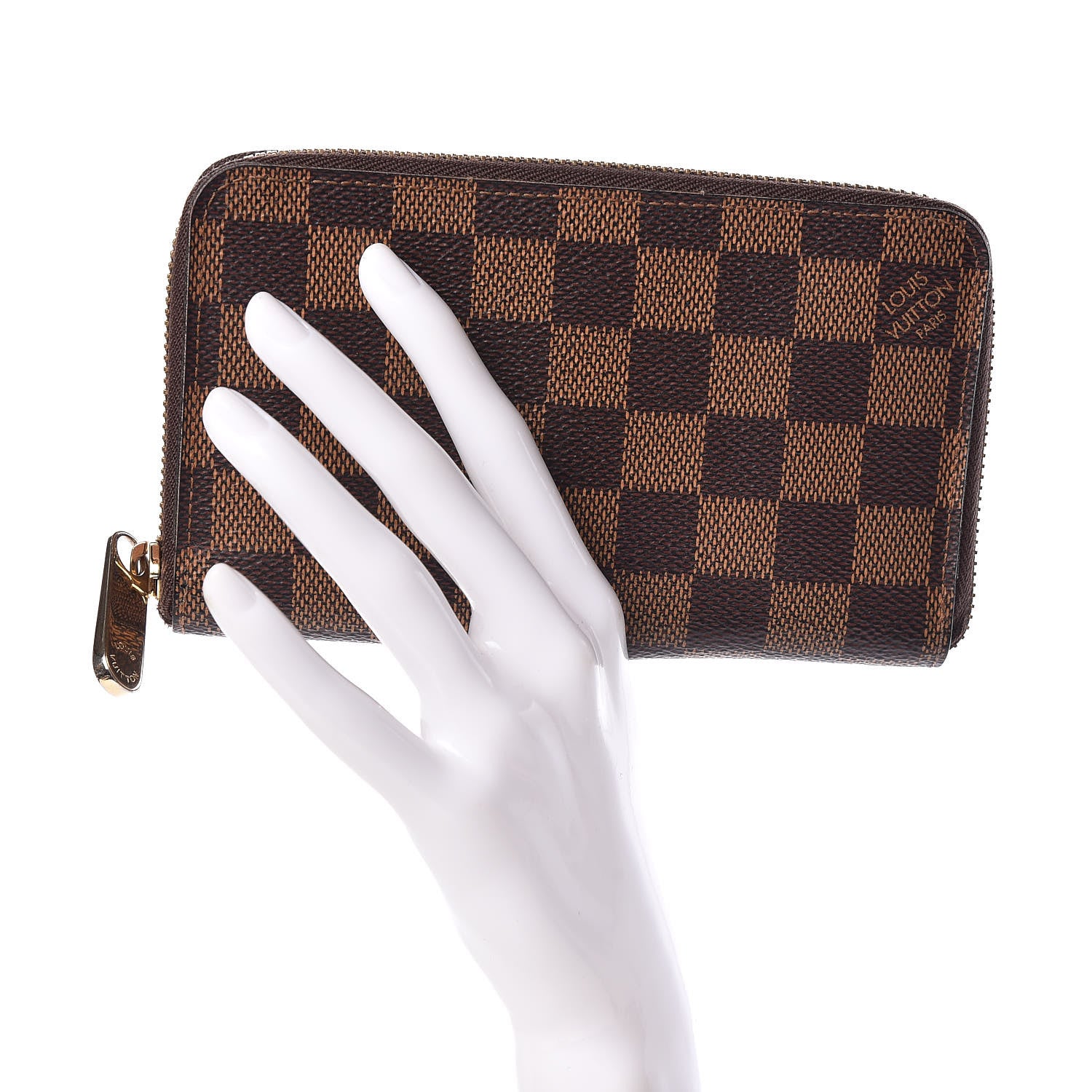 Louis Vuitton Damier Ebene Zippy Compact Wallet 2 of 8