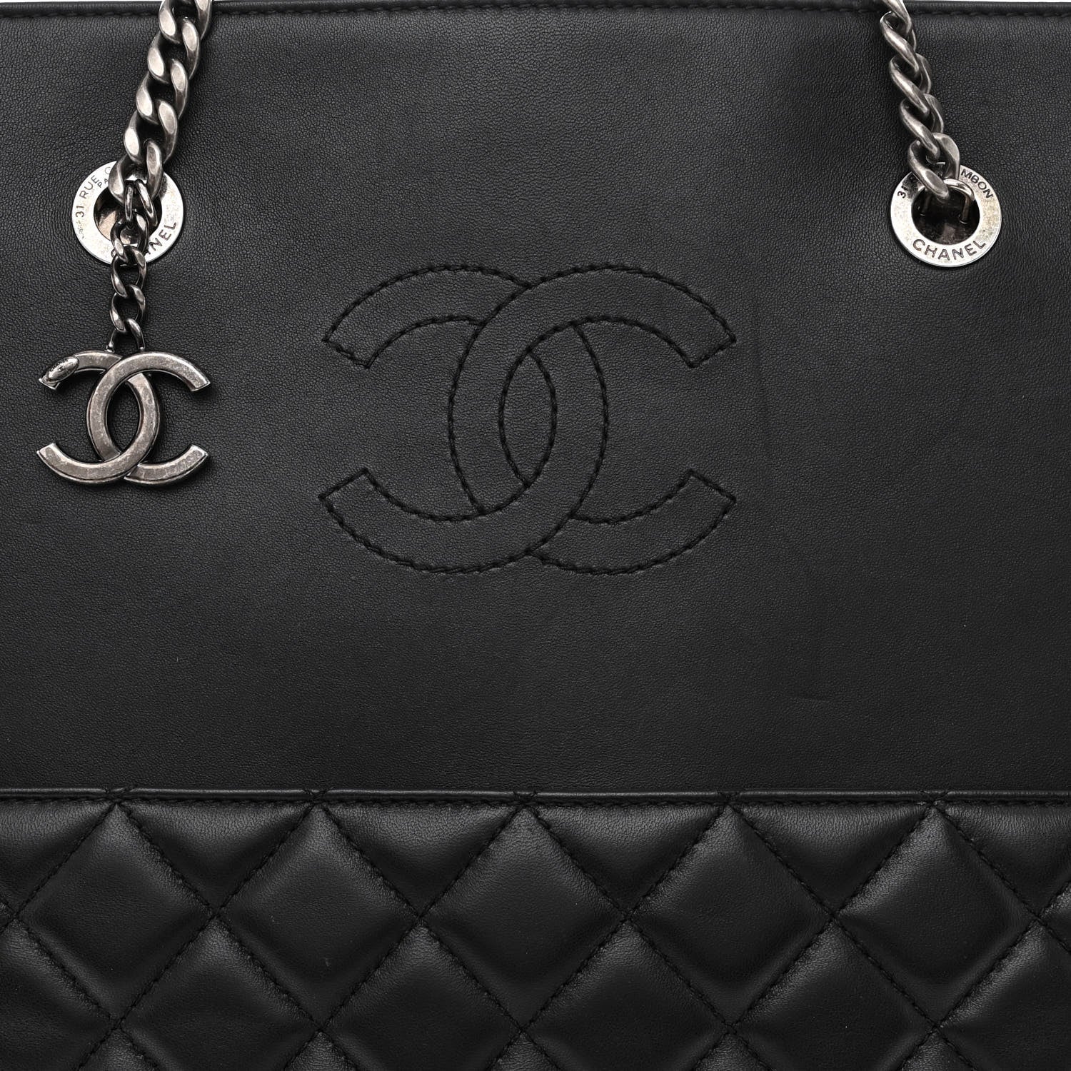 Chanel Lambskin Quilted Urban Delight Tote Black 8 of 10