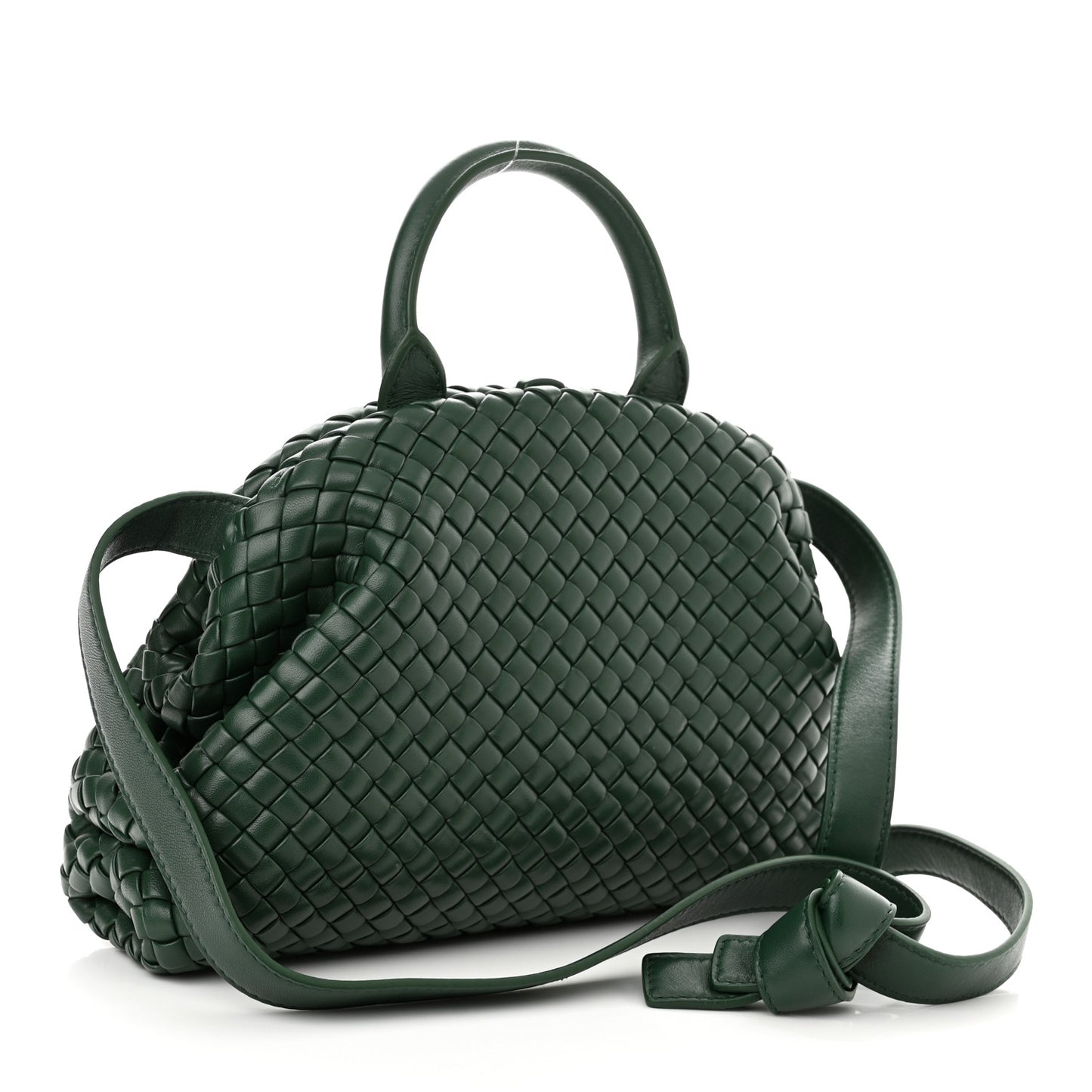 Nappa Intrecciato Small Handle Bag Raintree