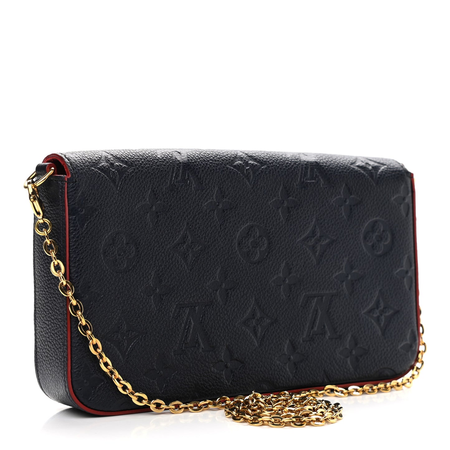 Empreinte Pochette Felicie Chain Wallet Marine Rouge