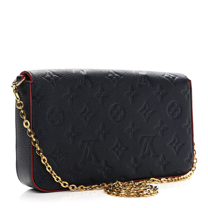 Louis Vuitton Empreinte Pochette Felicie Chain Wallet Marine Rouge 4 of 13