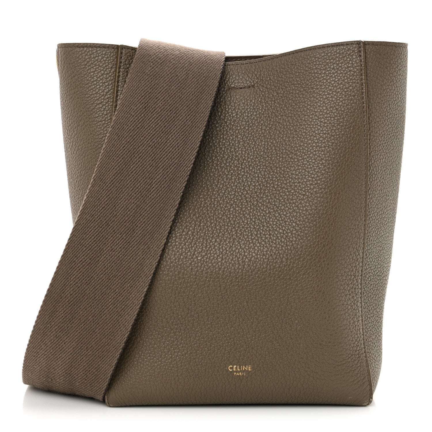 Celine Soft Grained Calfskin Small Sangle Bucket Bag Taupe 1 of 14