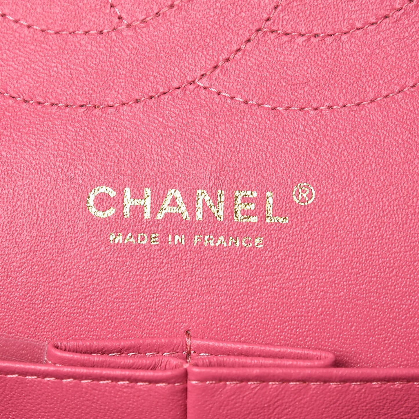 Lambskin Quilted Jumbo Double Flap Dark Pink