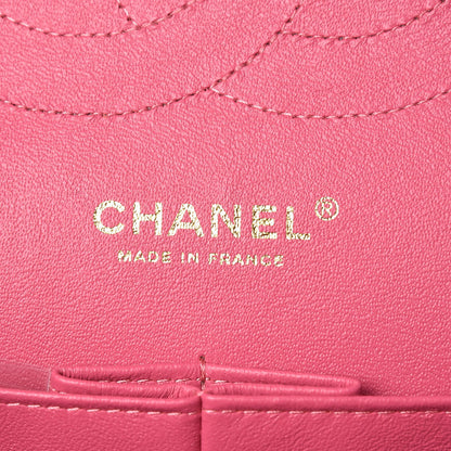 Chanel Lambskin Quilted Jumbo Double Flap Dark Pink 6 of 11