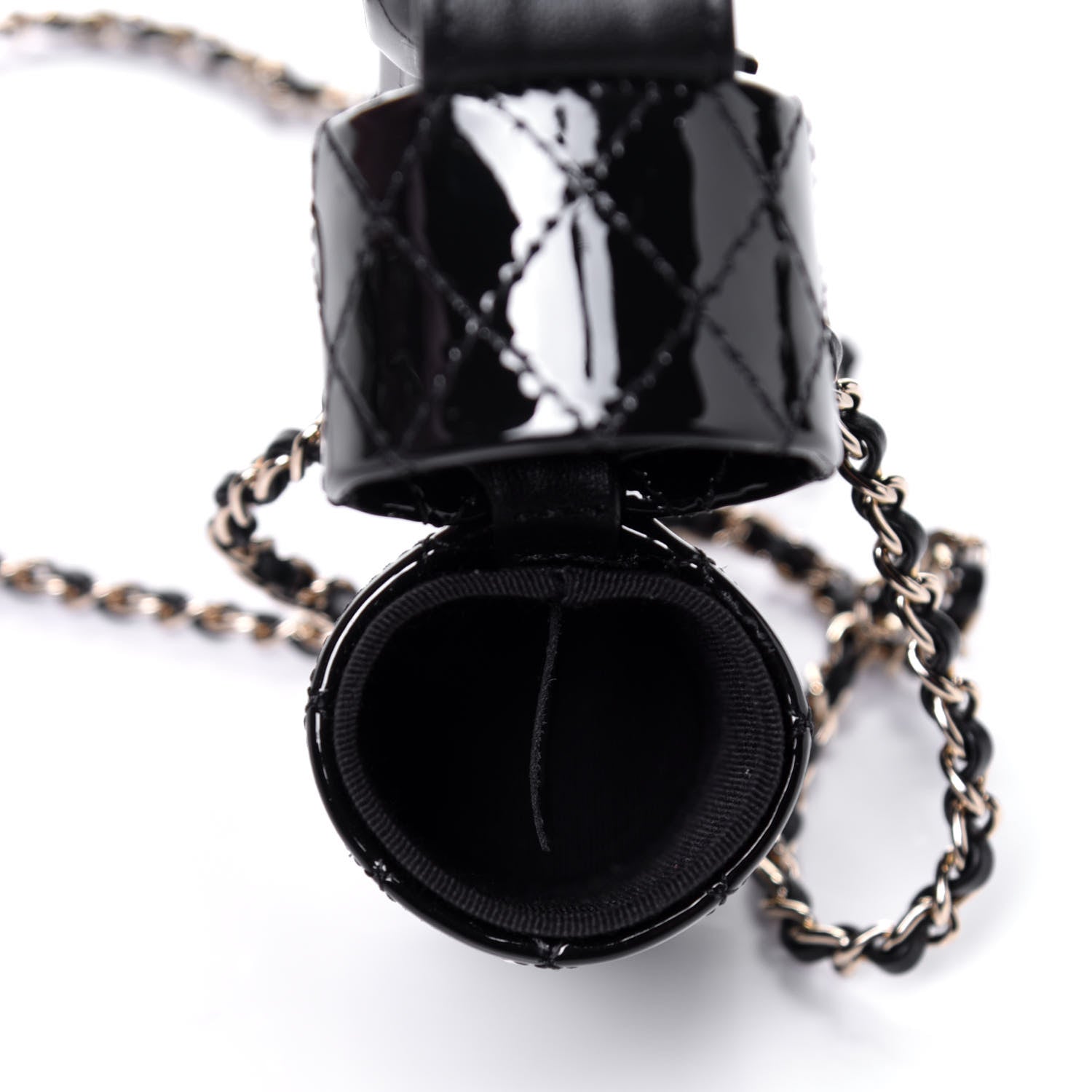 Chanel Patent Calfskin Lipstick Case On Chain Black 5 of 7