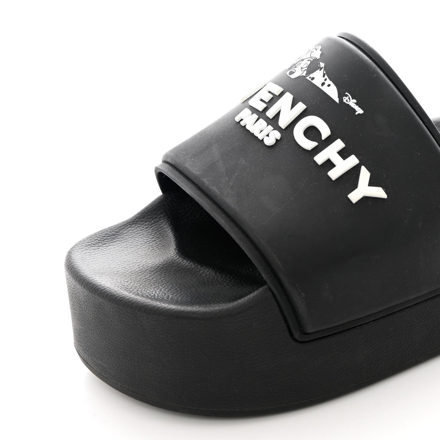 Rubber Logo 101 Dalmatians Print Platform Slides 39 Black