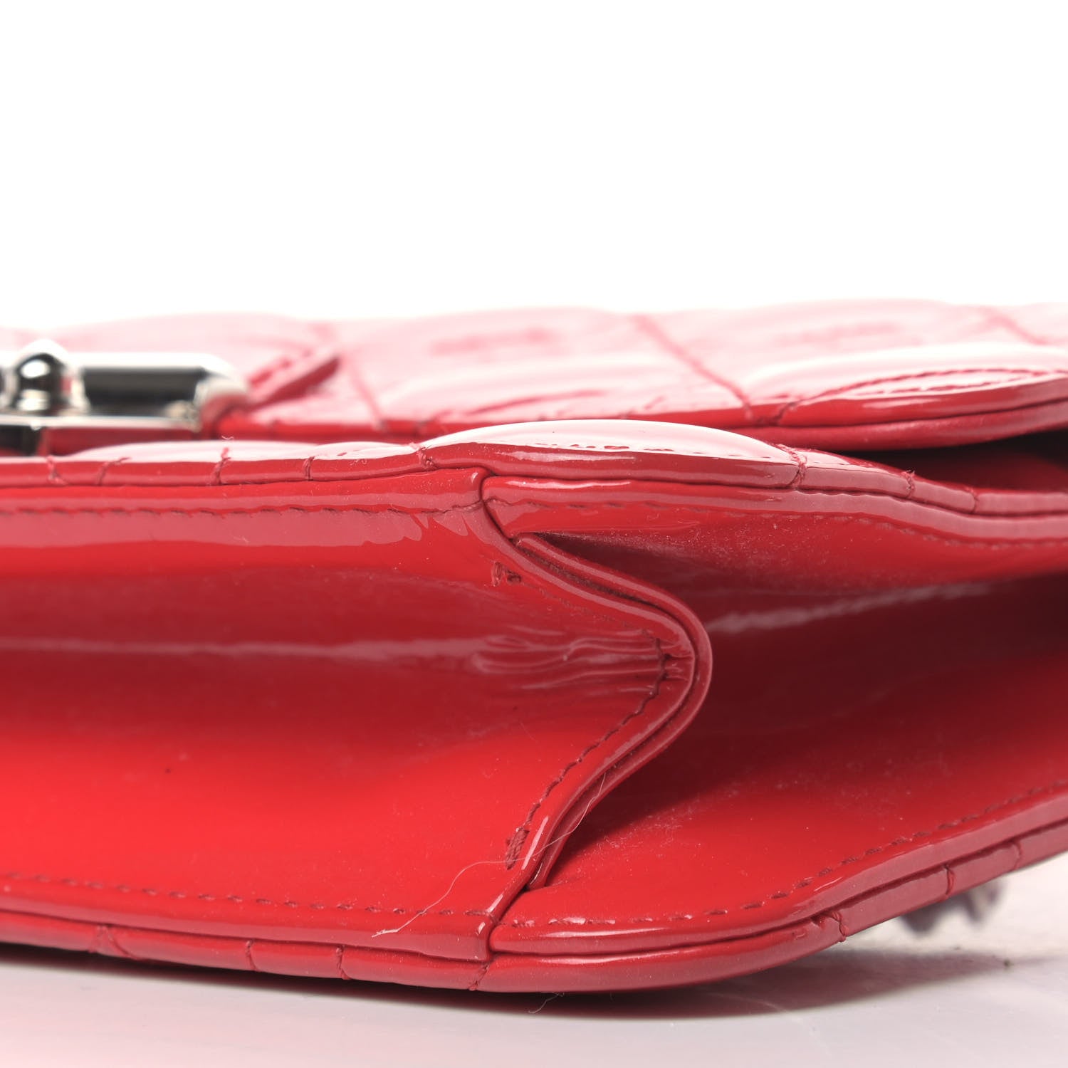 Christian Dior Patent Cannage Miss Dior Promenade Pouch Red 9 of 13