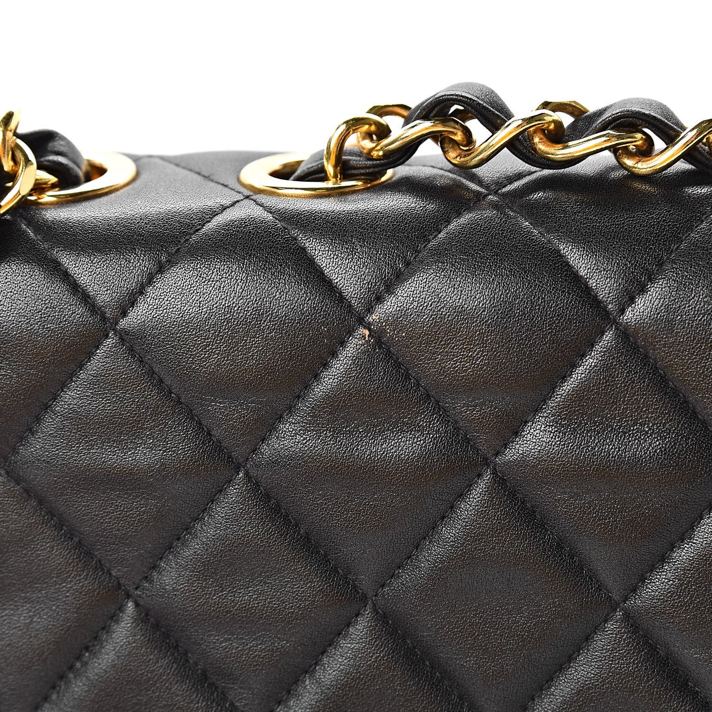 Lambskin Quilted XL Jumbo Single Flap Black