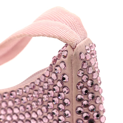 Prada Satin Crystal Mini Re-Edition 2000 Bag Alabastro 12 of 13