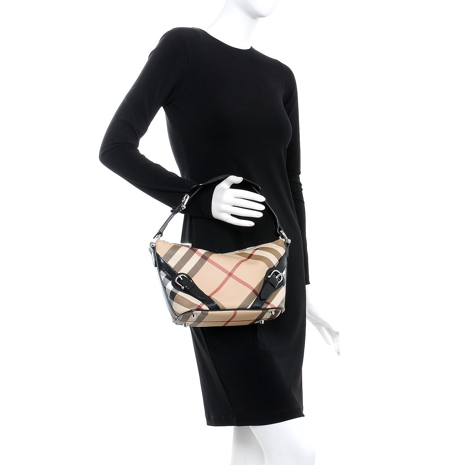 Burberry Small Nova Check Buckle Hobo 2 of 9