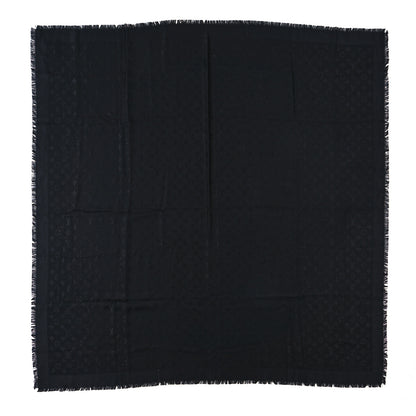 Louis Vuitton Silk Wool Monogram Shawl Black 1 of 3