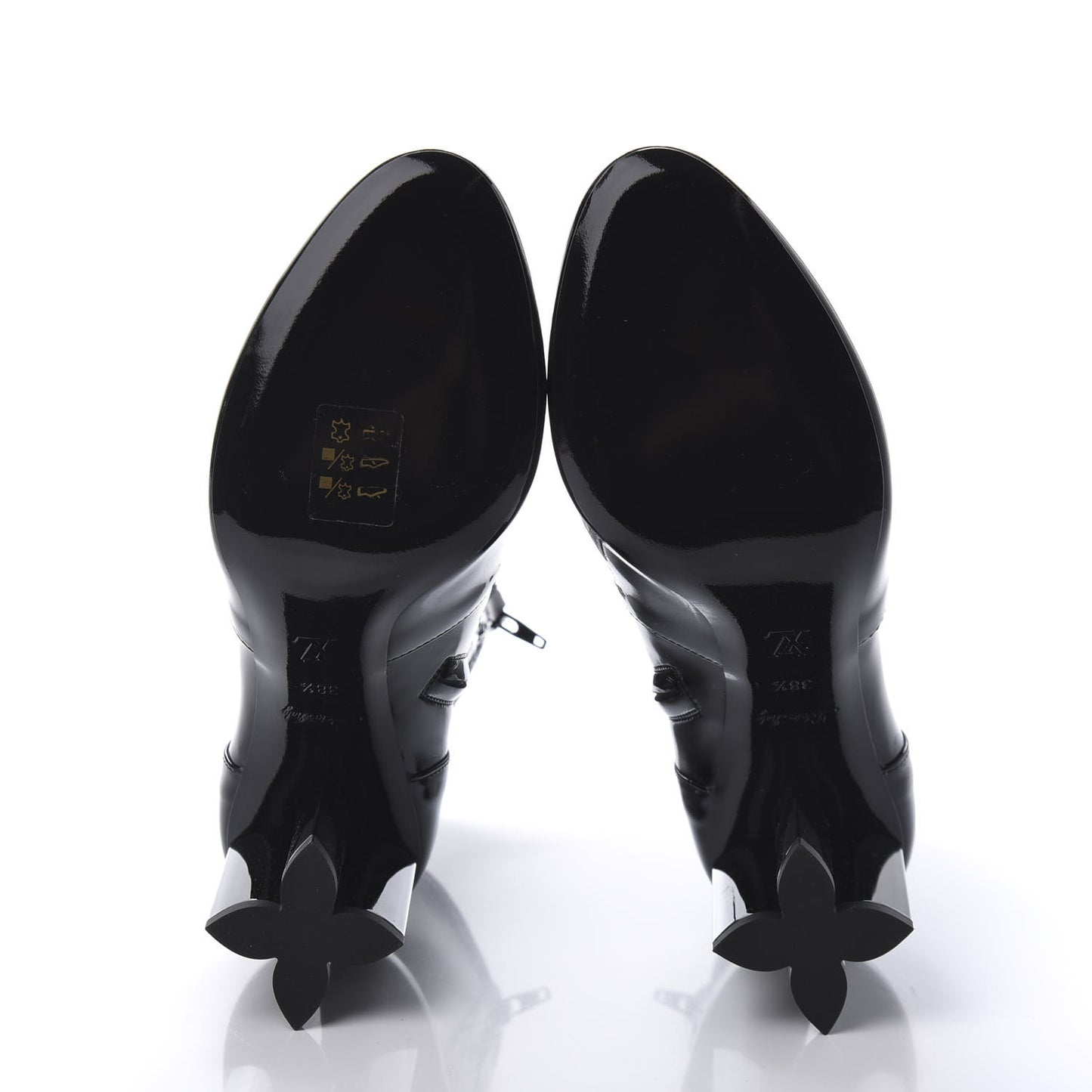 Patent Silhouette Ankle Boots 38.5 Black