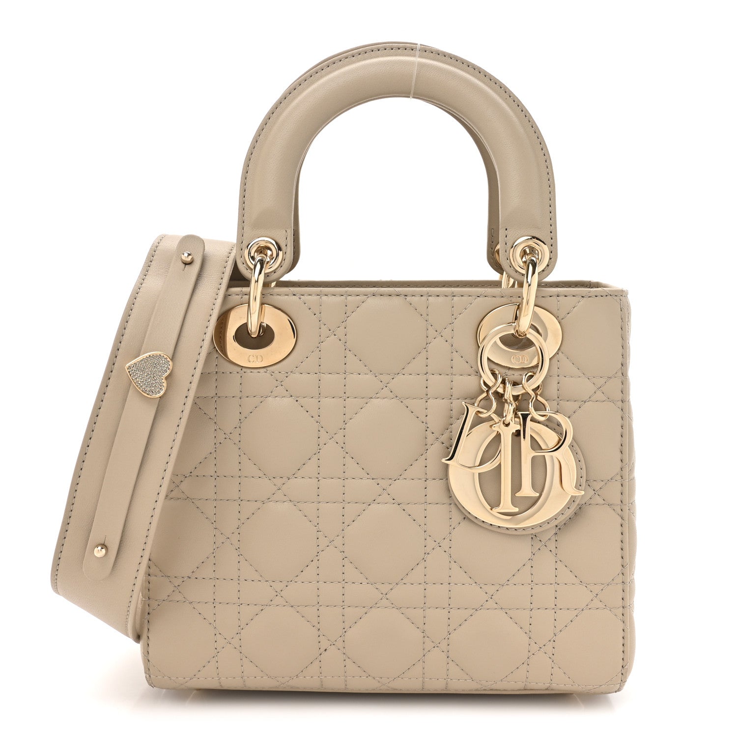 Christian Dior Lambskin Cannage Small My ABCDior Lady Dior Beige 1 of 15