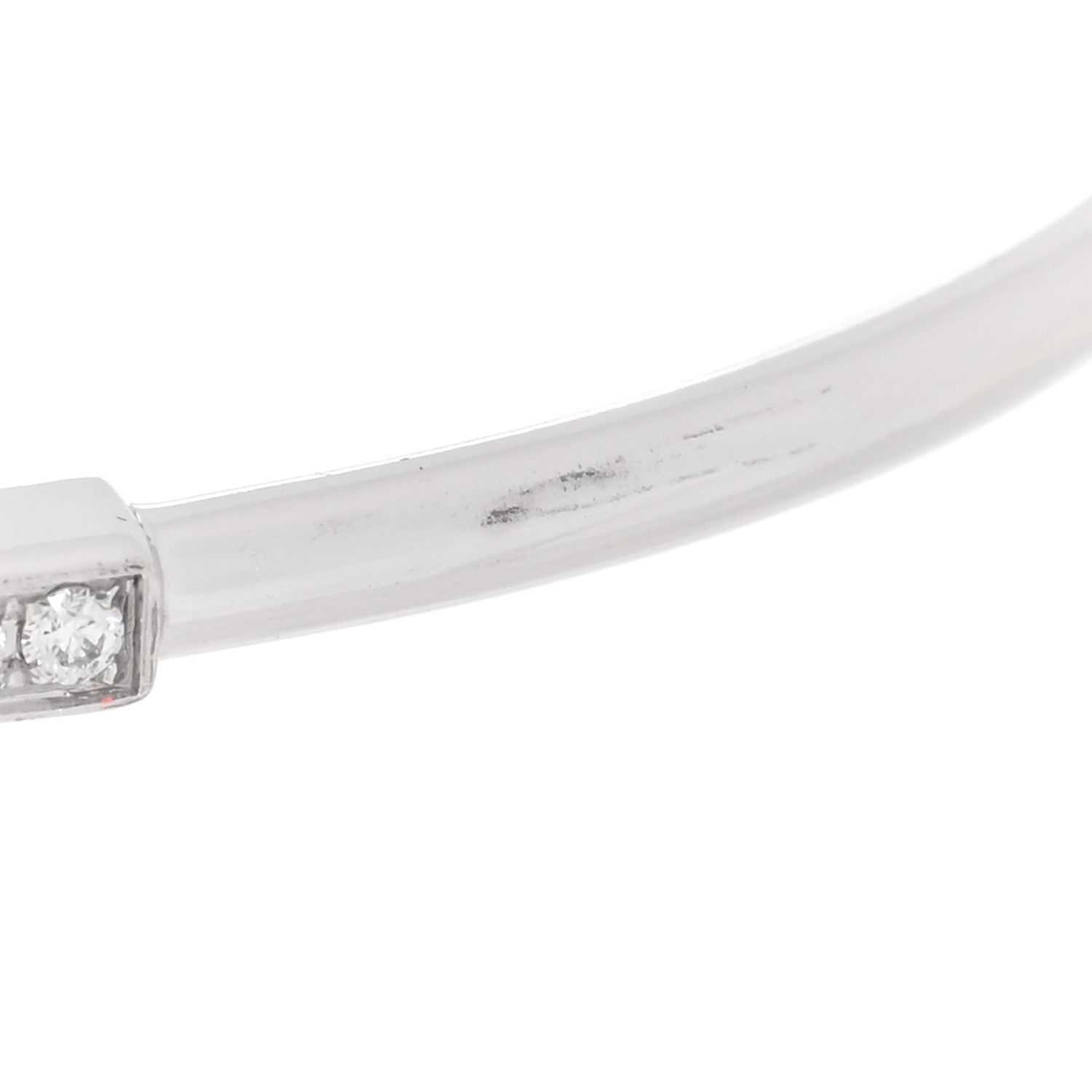 Tiffany 18K White Gold Diamond T Wire Bracelet 5 of 5