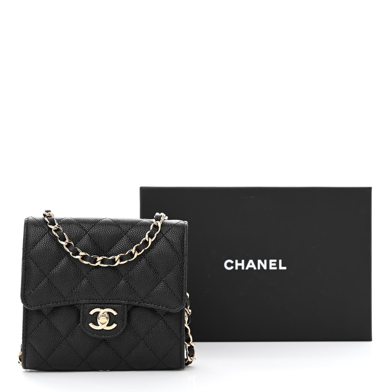 Chanel Caviar Quilted Clutch With Chain Bag Black 13 of 13