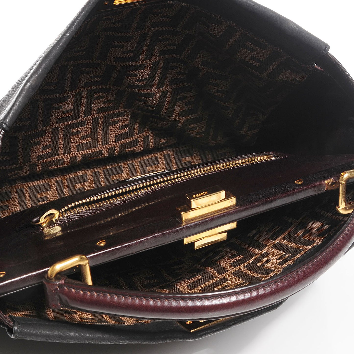 Buffalo Vitello Large Peekaboo Iconic Satchel Black