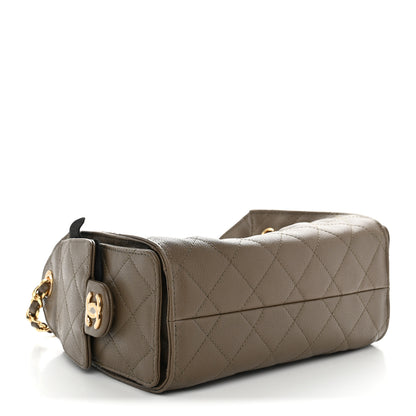Chanel Caviar Quilted Mini Chanel 25 Handbag Dark Khaki 4 of 11