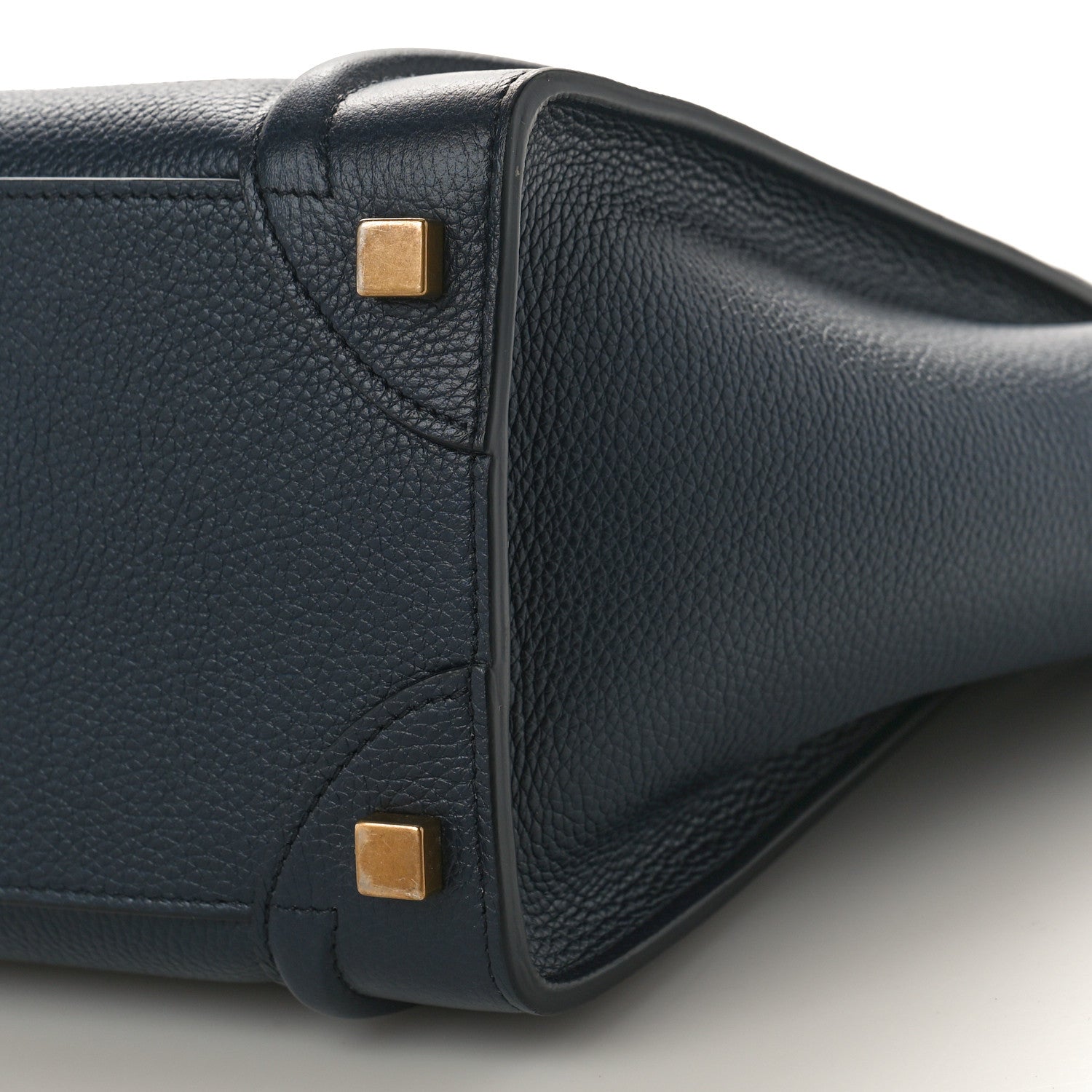 Celine Drummed Calfskin Micro Luggage Marine 8 of 8