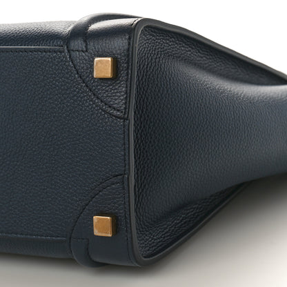 Celine Drummed Calfskin Micro Luggage Marine 8 of 8