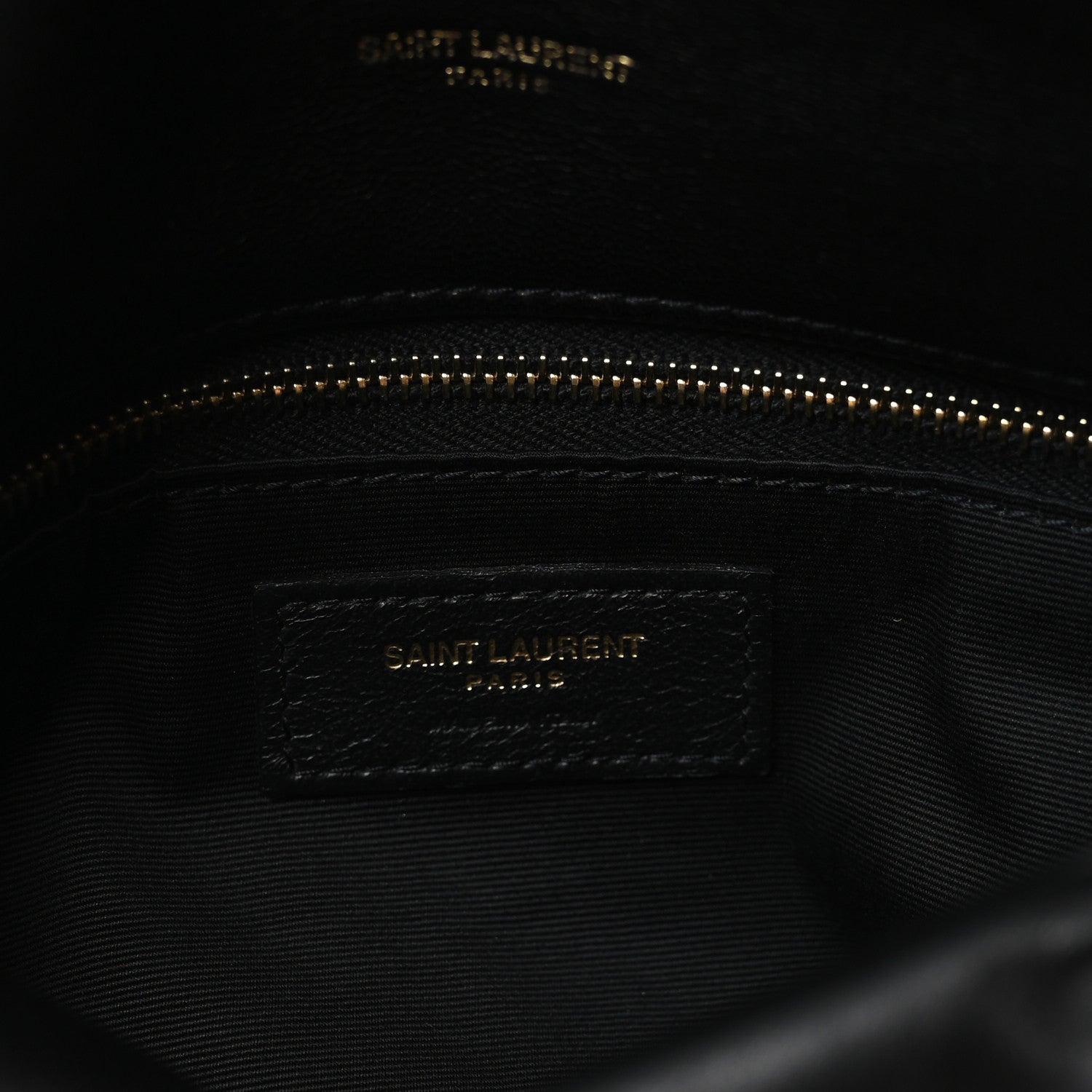 Saint Laurent Lambskin Quilted Small Loulou Puffer Monogram Chain Satchel Black 7 of 11