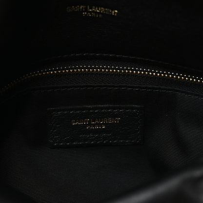 Saint Laurent Lambskin Quilted Small Loulou Puffer Monogram Chain Satchel Black 7 of 11