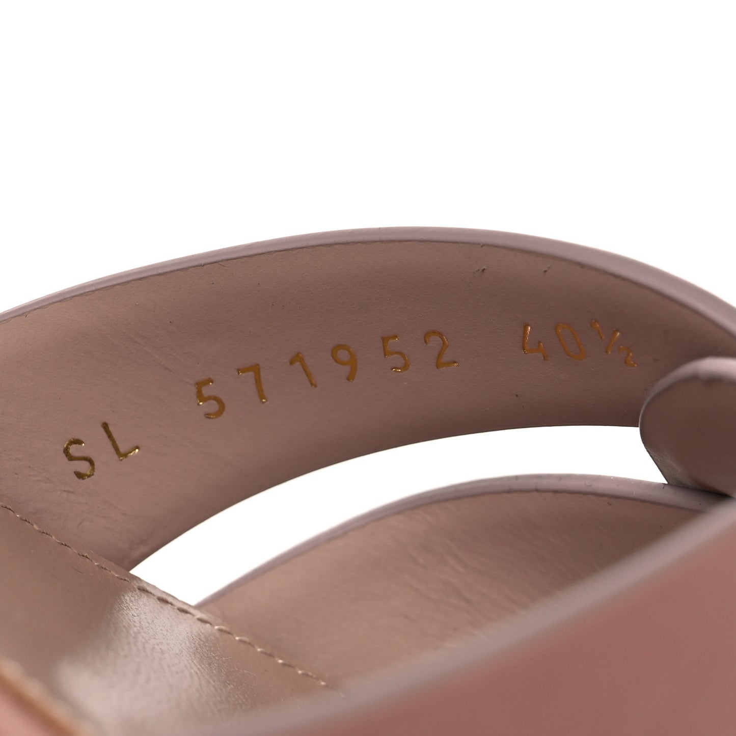 Calfskin Tribute 05 Slide Sandals 40.5 Nude