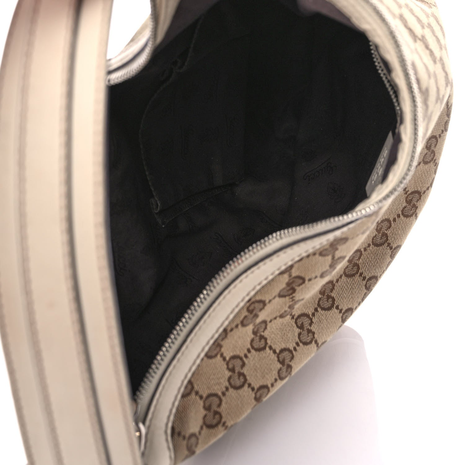 Gucci Monogram Medium GG Twins Hobo Ivory 4 of 12