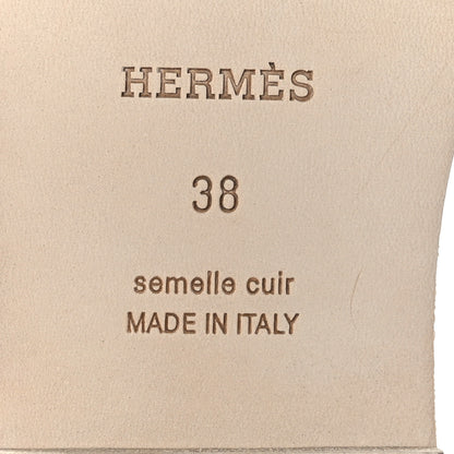 Hermes Epsom Oran Sandals 38 Vert Jade 6 of 9