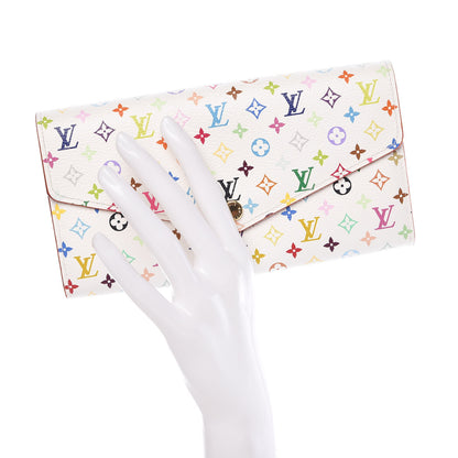 Louis Vuitton Monogram Multicolor Sarah Wallet NM White Litchi 2 of 7
