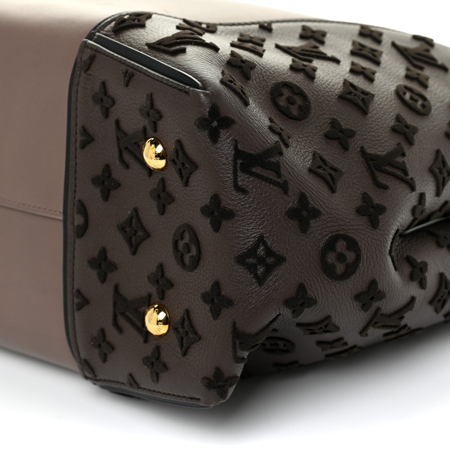 Louis Vuitton Cuir Orfevre Veau Cachemire Tote W GM Gris 9 of 17