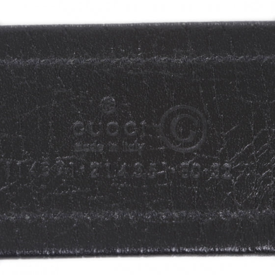 Gucci Monogram Boot Buckle Belt 80 32 Black 6 of 6