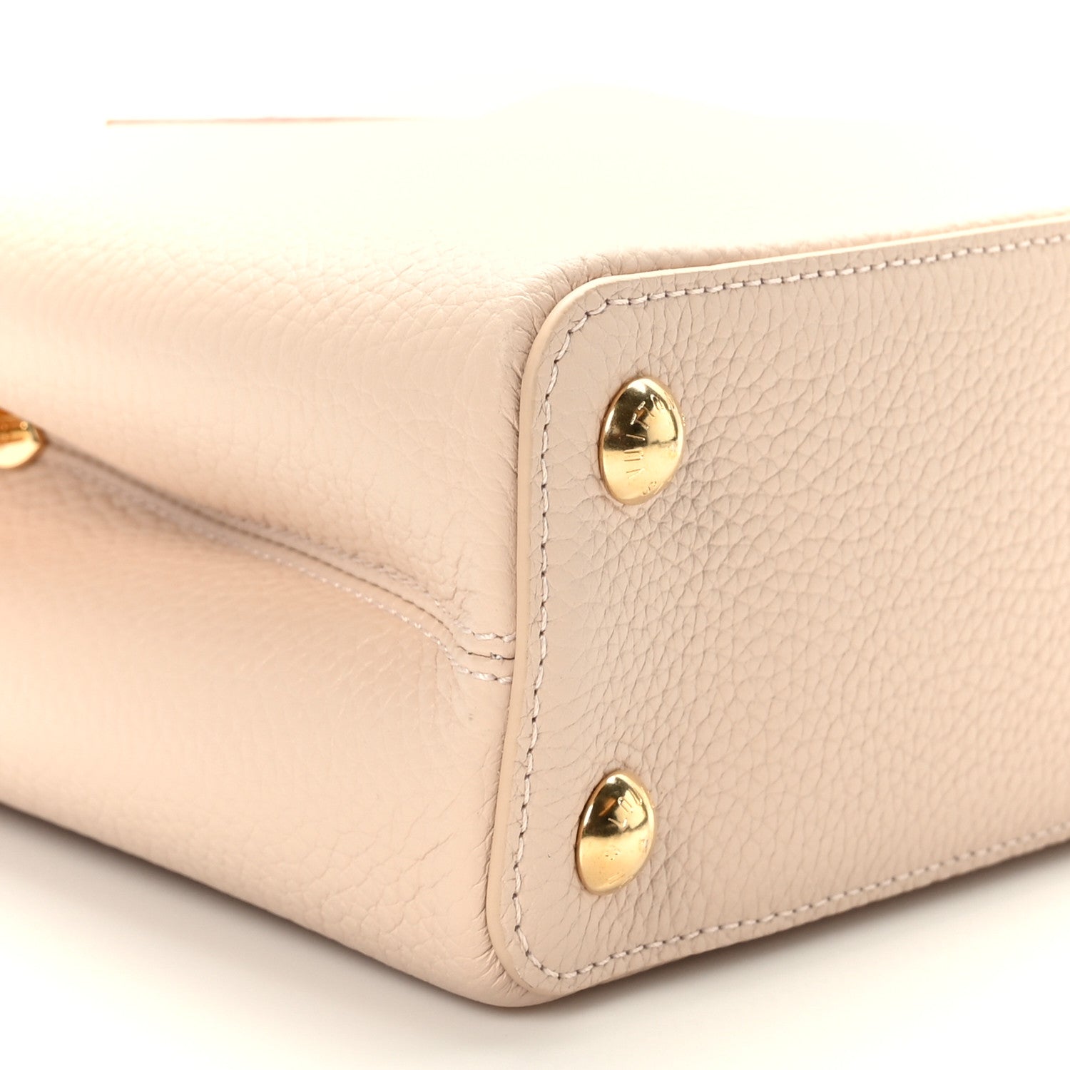 Louis Vuitton Taurillon Ostrich Capucines BB Powder Pink Beige 7 of 8