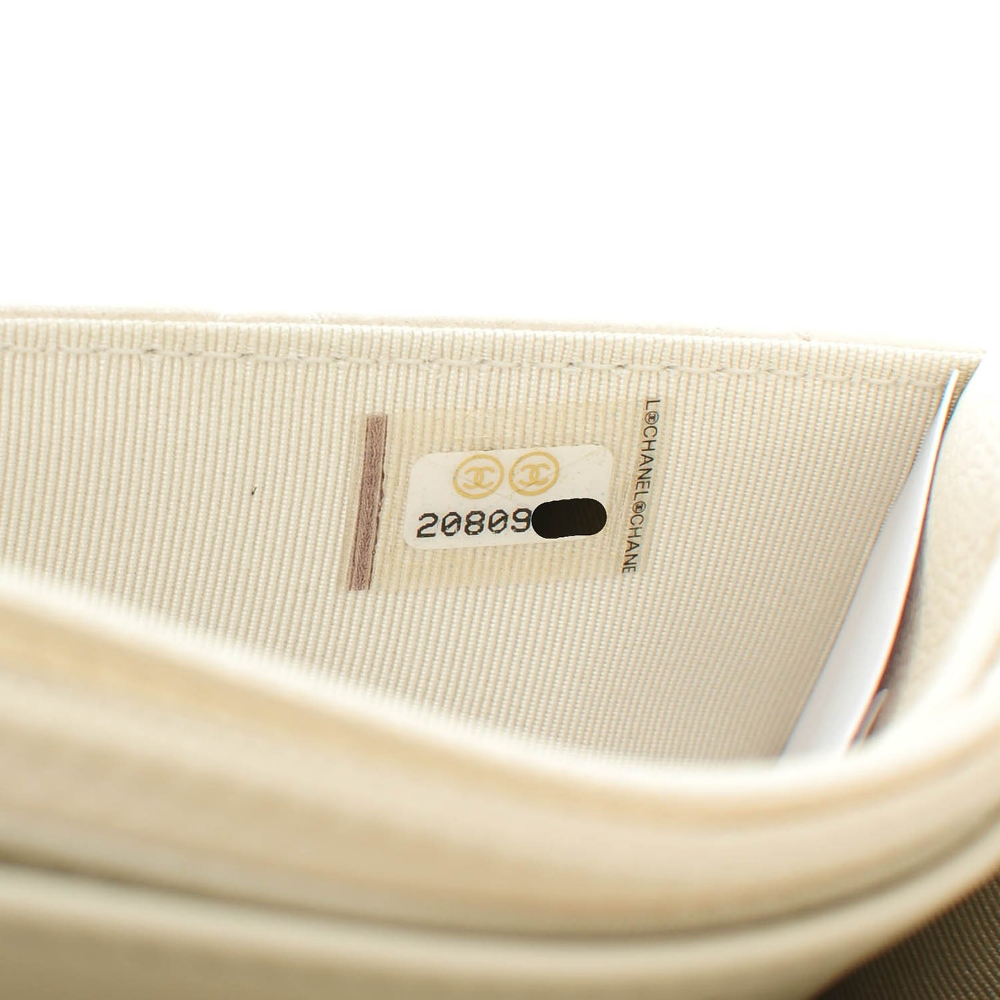 Metallic Calfskin Lucky Charms Casino 2.55 Reissue Wallet On Chain WOC Ivory
