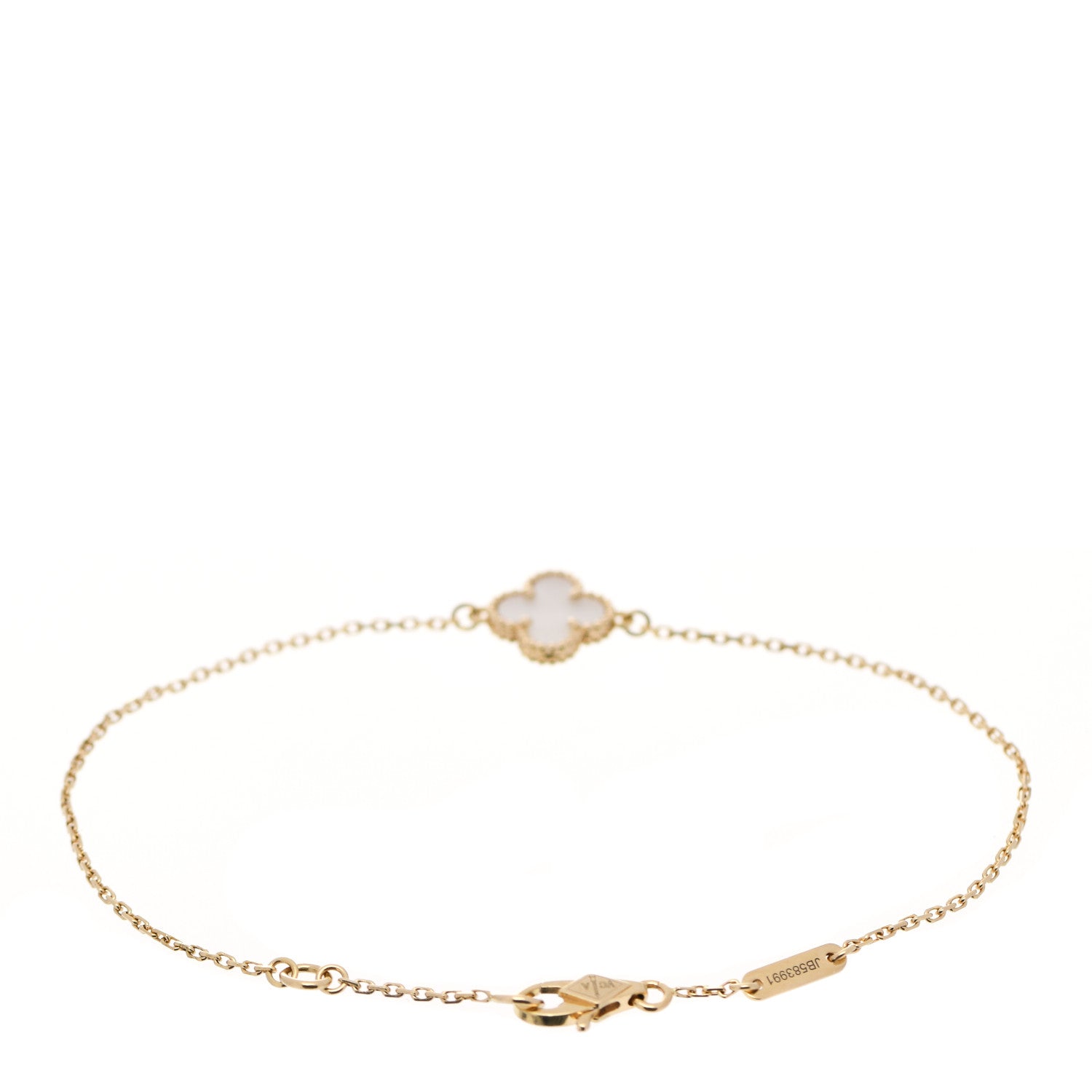 Van Cleef & Arpels 18K Yellow Gold Mother of Pearl Sweet Alhambra Bracelet 3 of 6