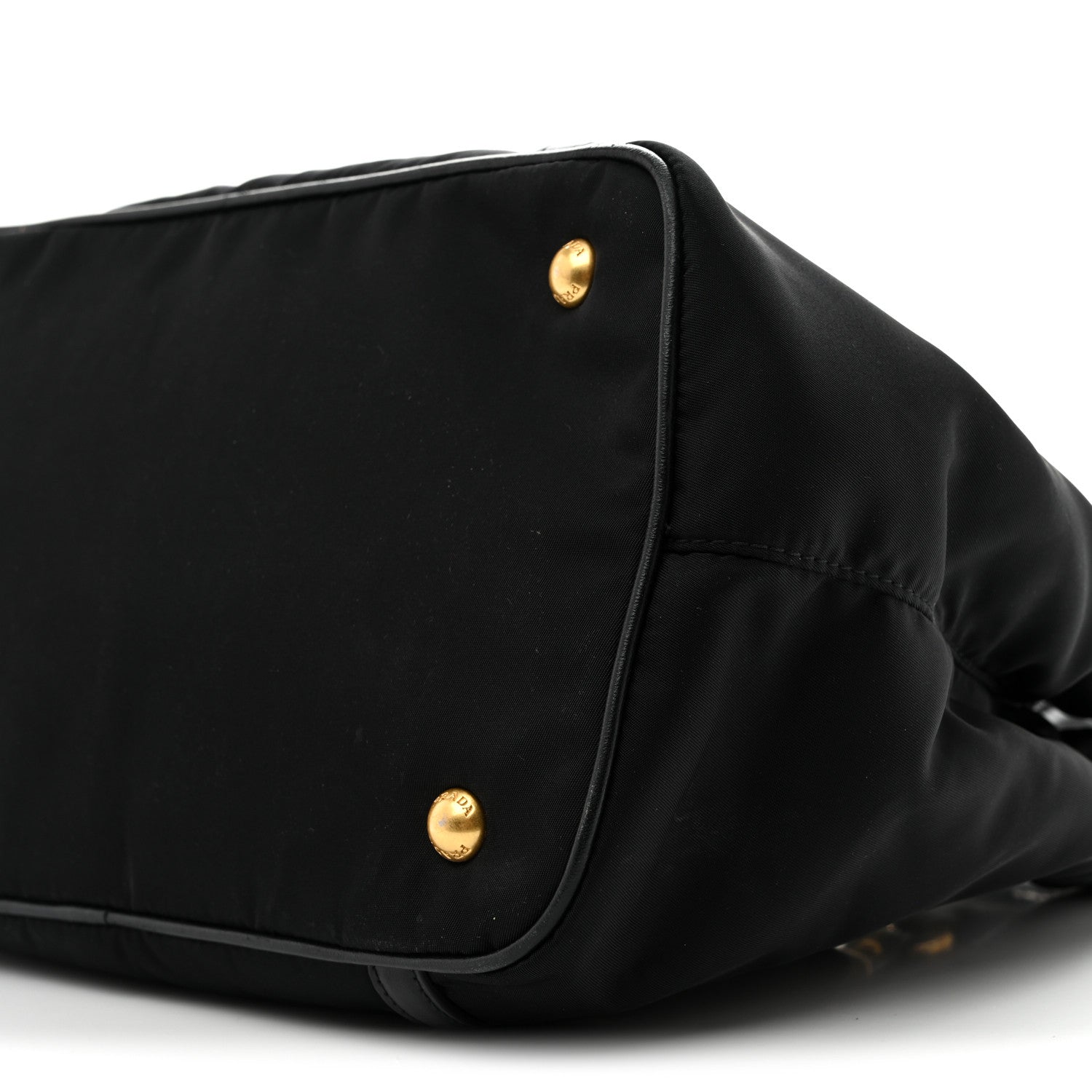 Prada Tessuto Nylon Soft Calf Tote Black 10 of 13