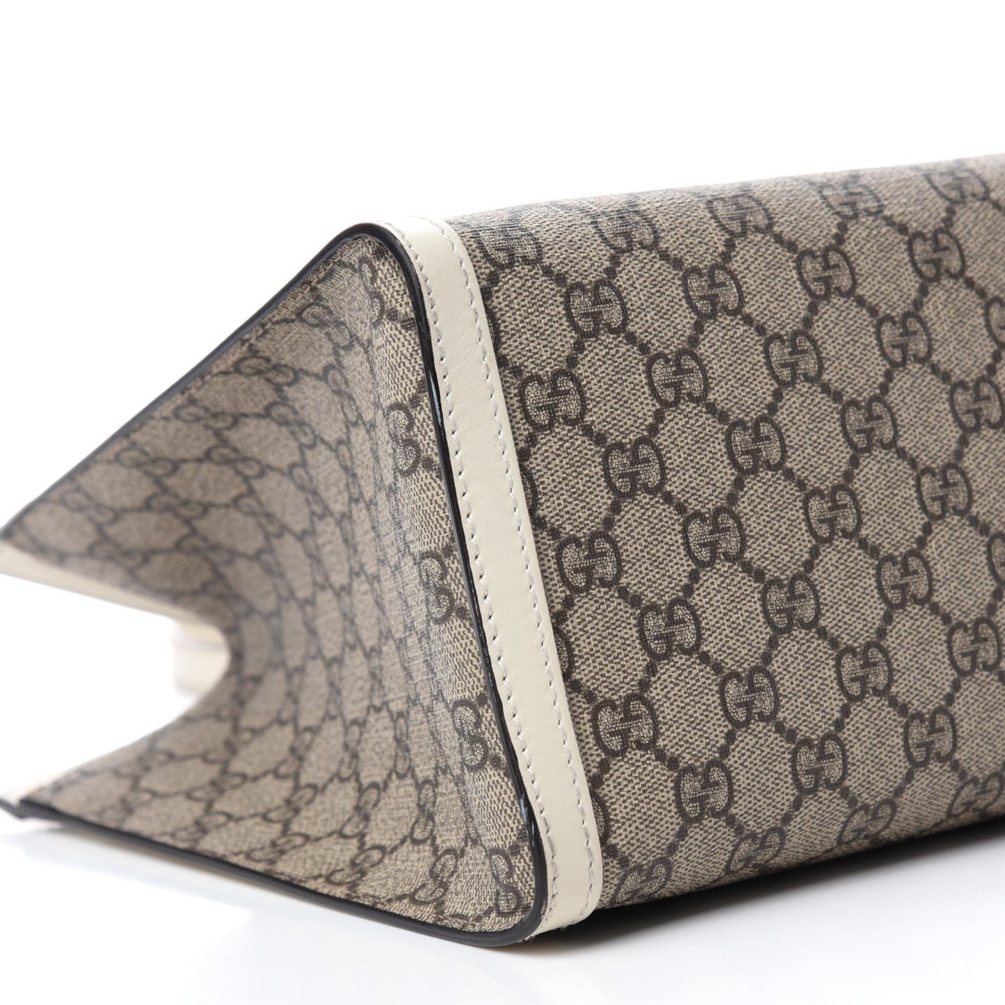 GG Supreme Monogram Medium Padlock Tote White