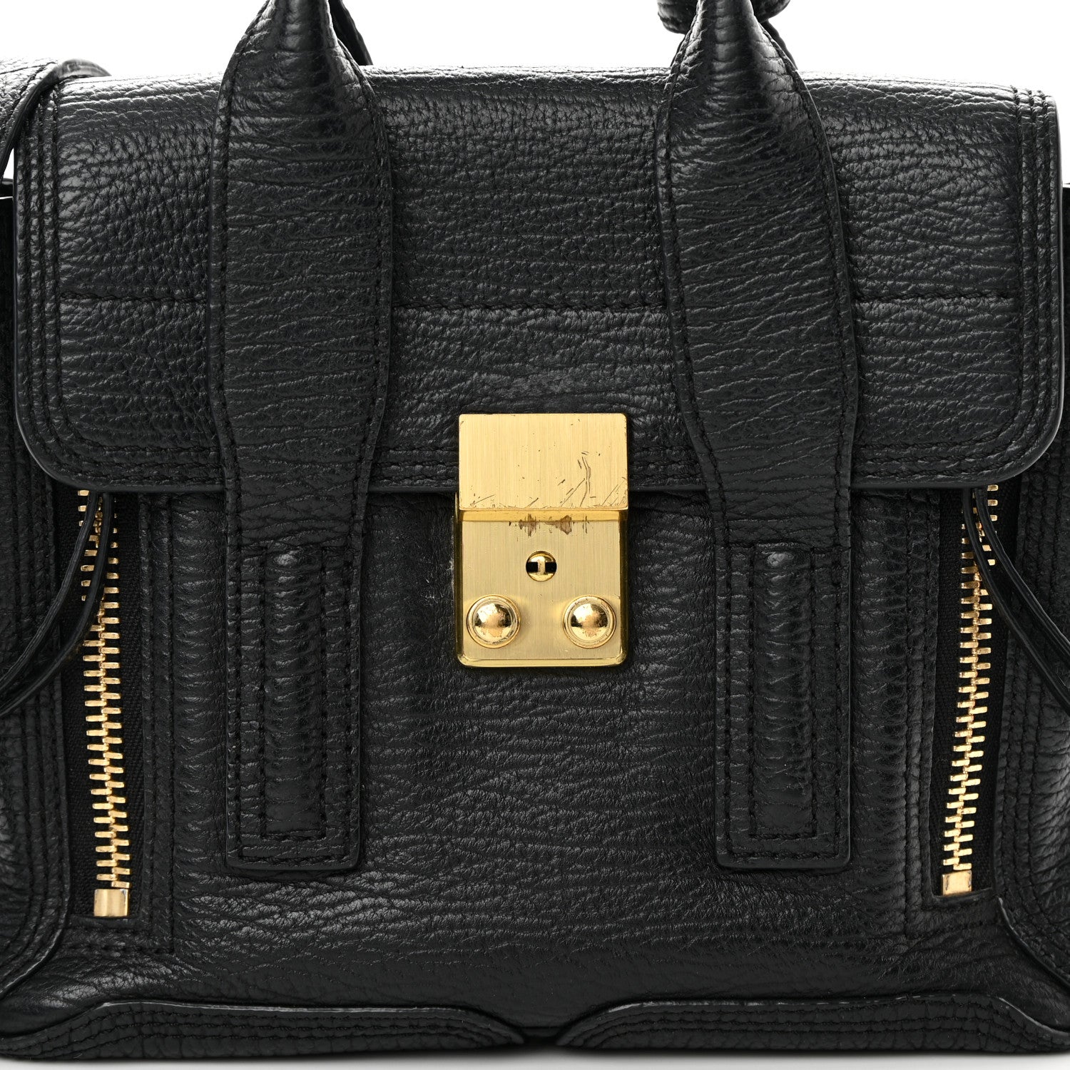 3.1 Phillip Lim Textured Calfskin Mini Pashli Satchel Black 8 of 20