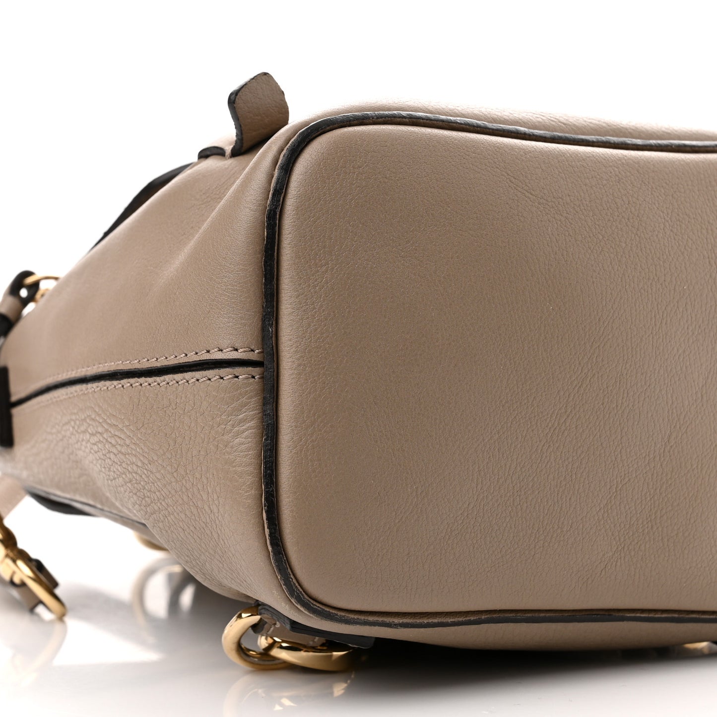 Suede Calfskin Mini Faye Backpack Motty Grey