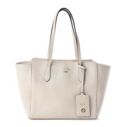 Gucci Dollar Calfskin Small Swing Tote Mystic White 1 of 9