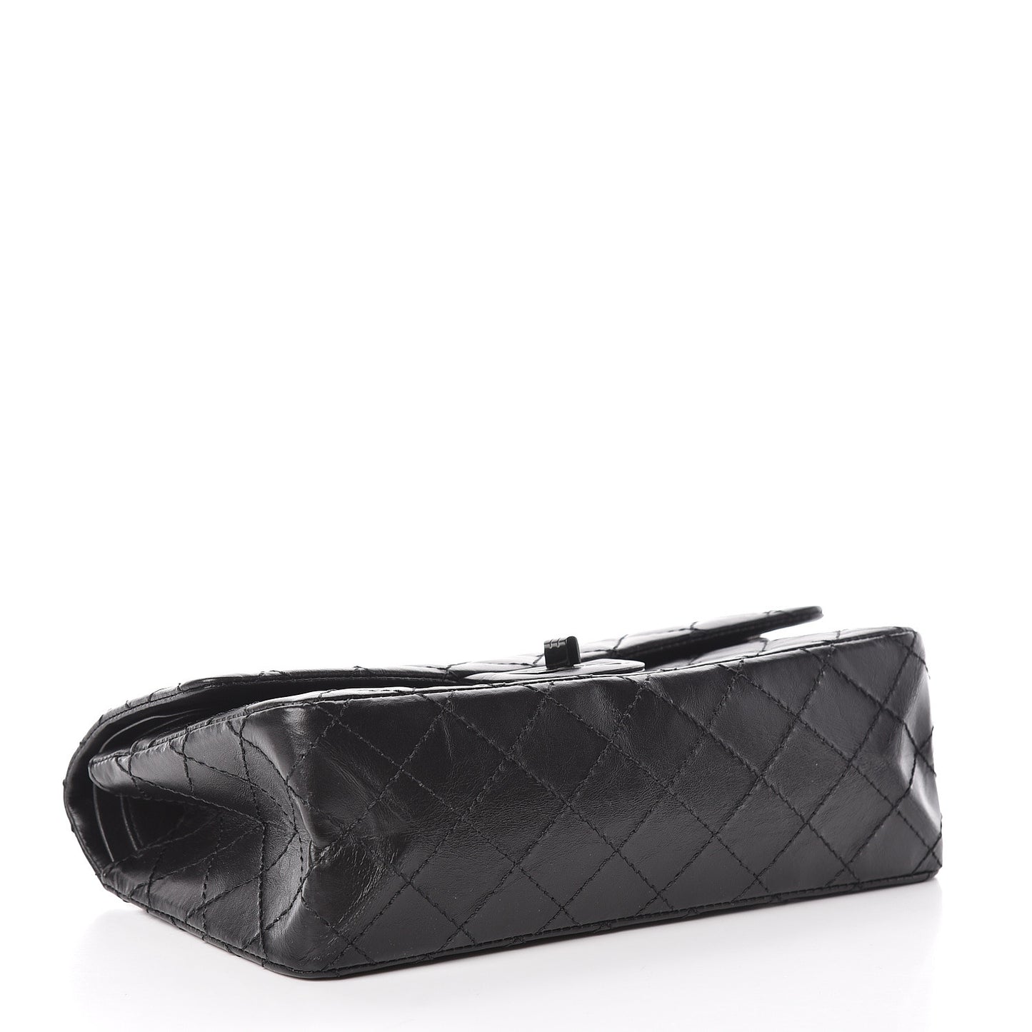 Aged Calfskin Quilted 2.55 Reissue 225 Flap So Black