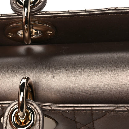 Christian Dior Metallic Lambskin Cannage Gradient Small My ABCDior Lady Dior Metal Rose 9 of 13