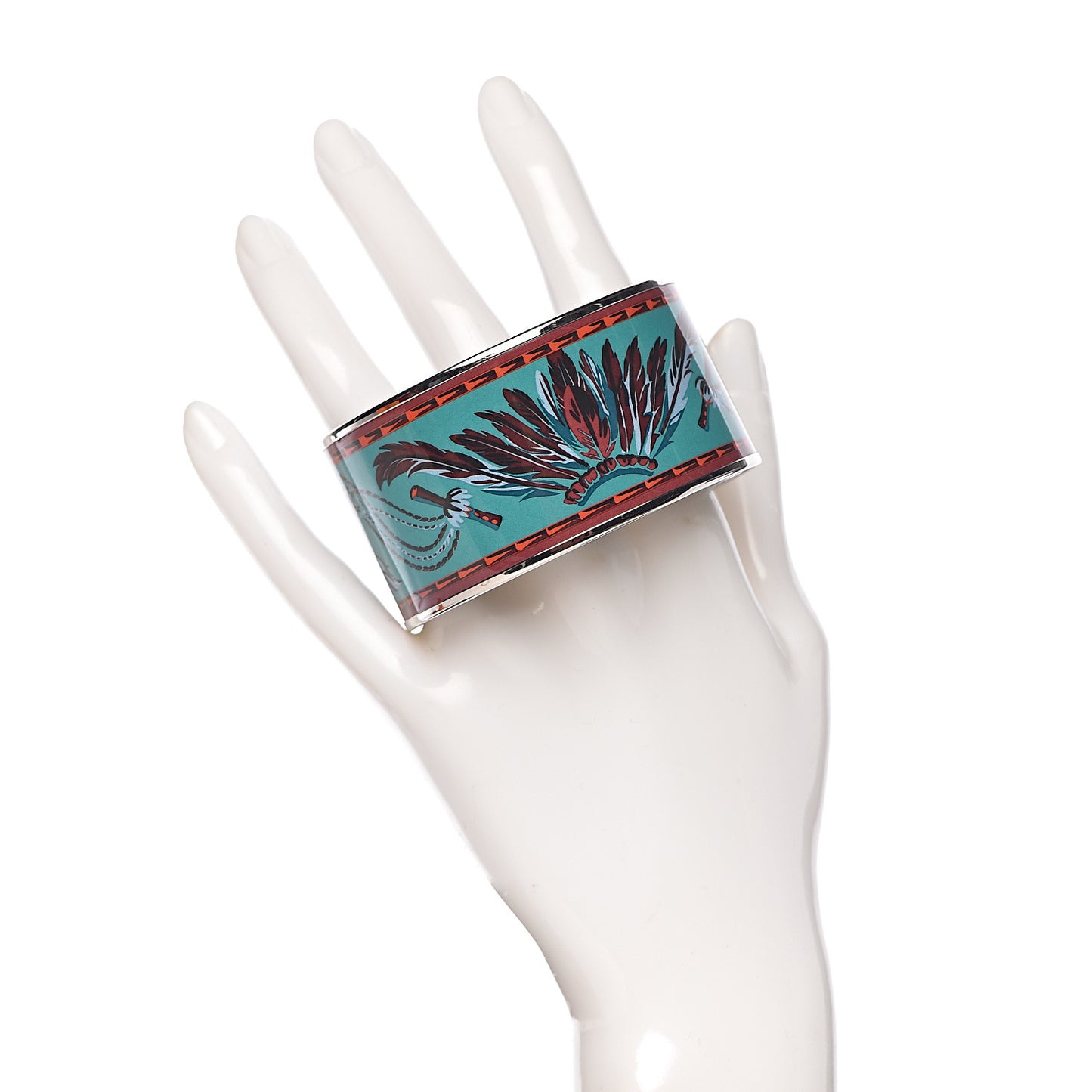 Enamel Printed Extra Wide Brazil Bracelet 65 Veneneux